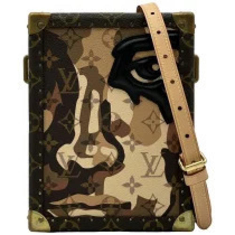Louis Vuitton Vertical Crunch Brown Monogram Canvas Shoulder Bag